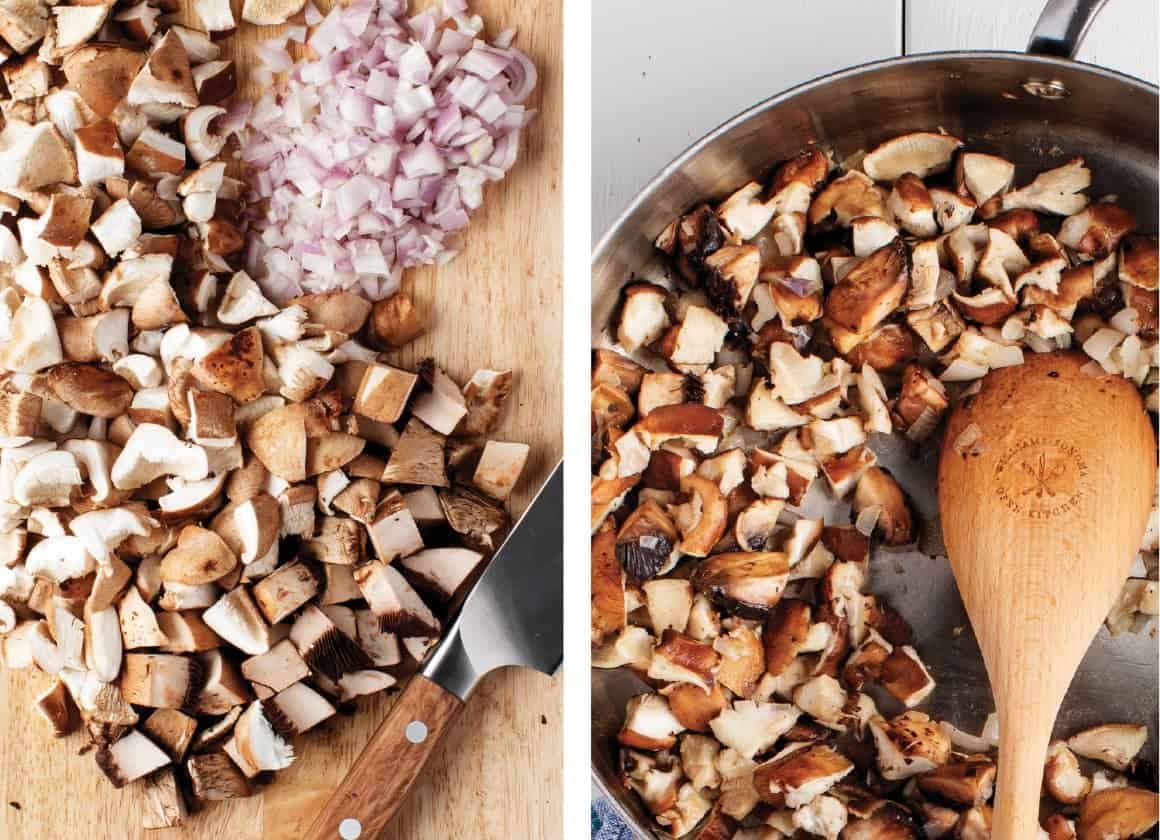 Mushrooms in a skillet