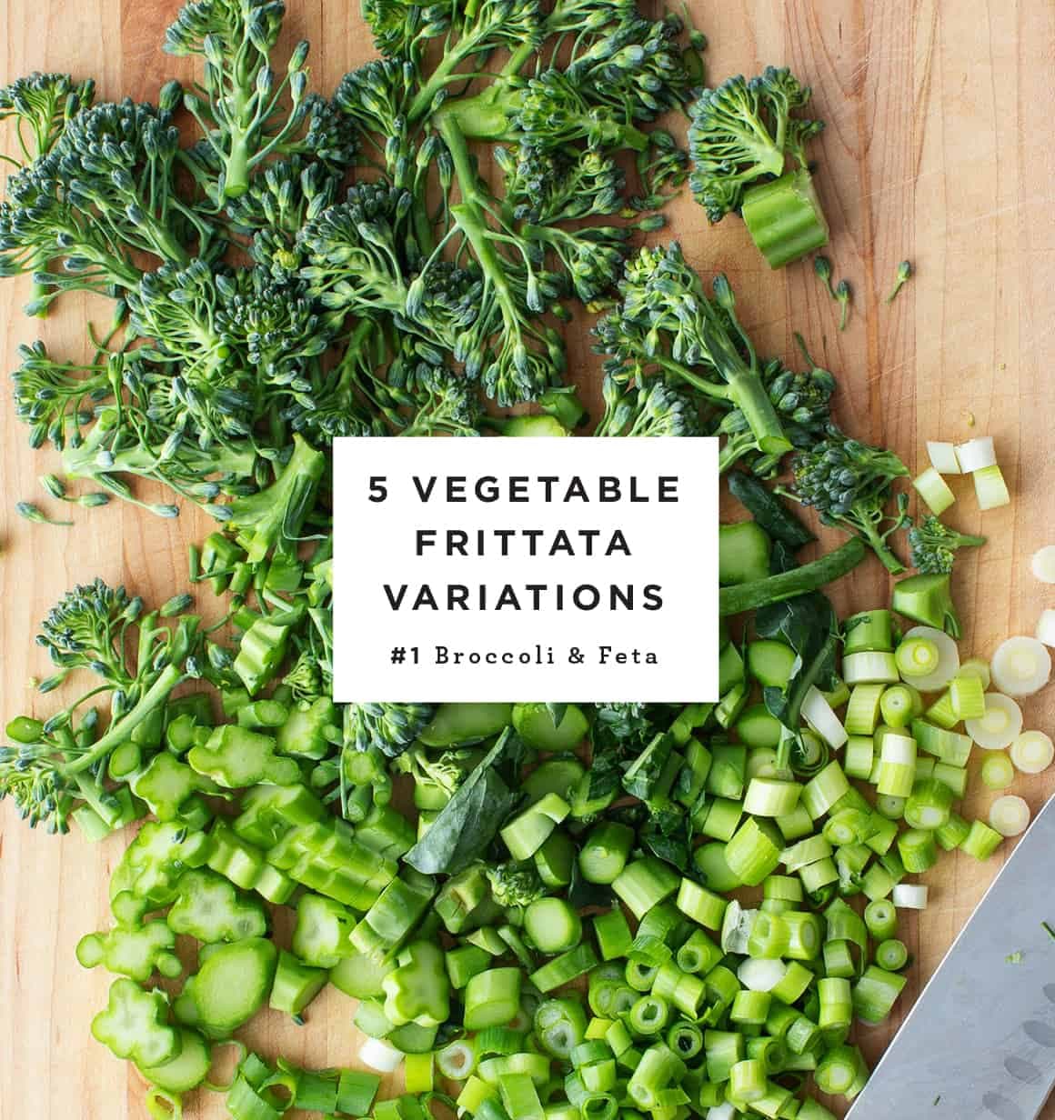 Vegetable frittata ingredients