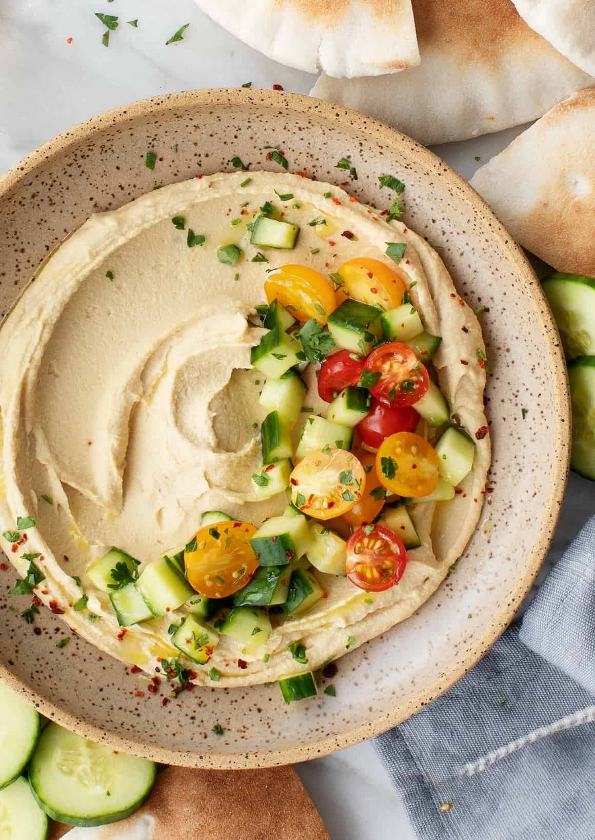 Homemade hummus