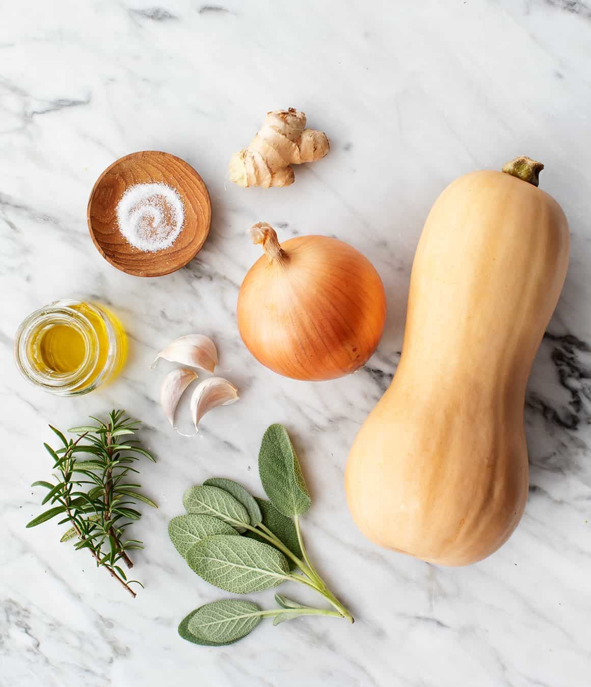 Butternut squash soup recipe ingredients