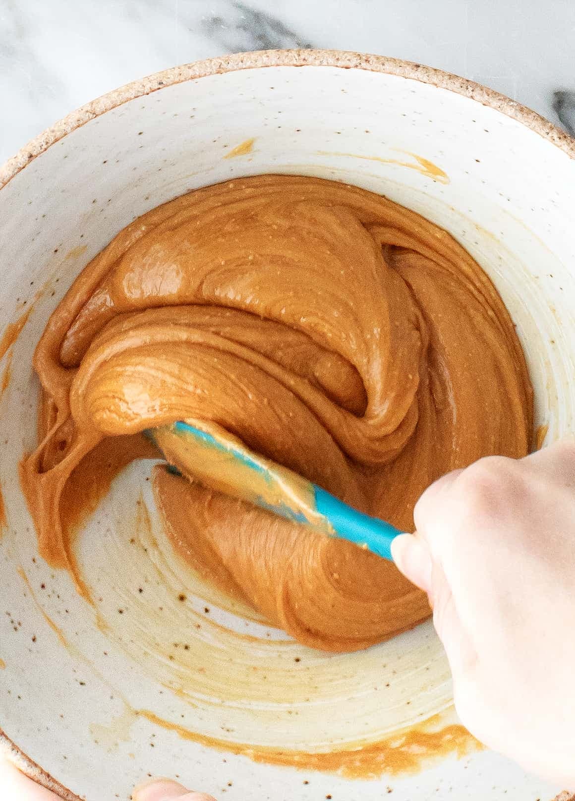 Peanut butter mixture in a bowl