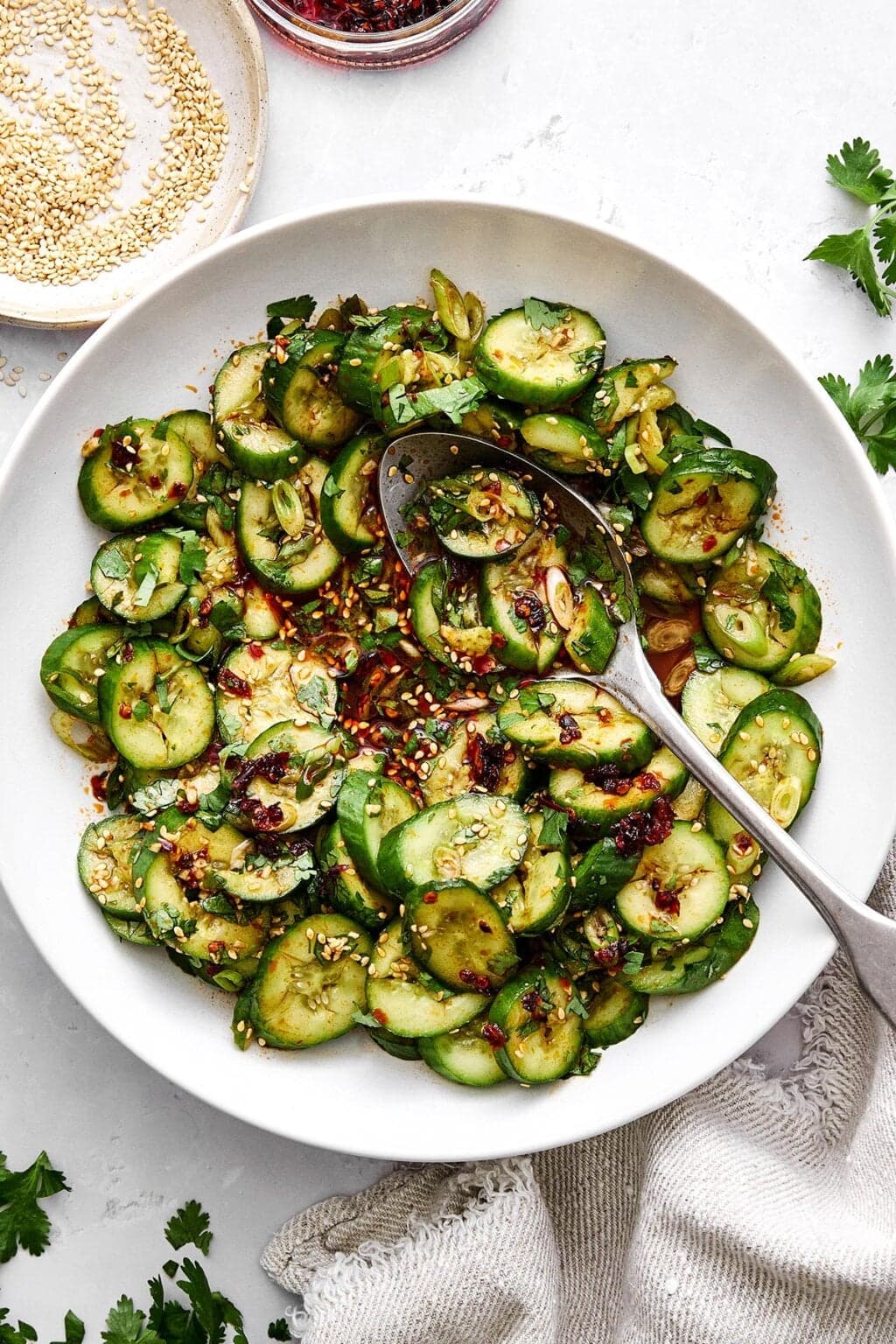 Asian Cucumber Salad (Smashed Cucumber Salad)
