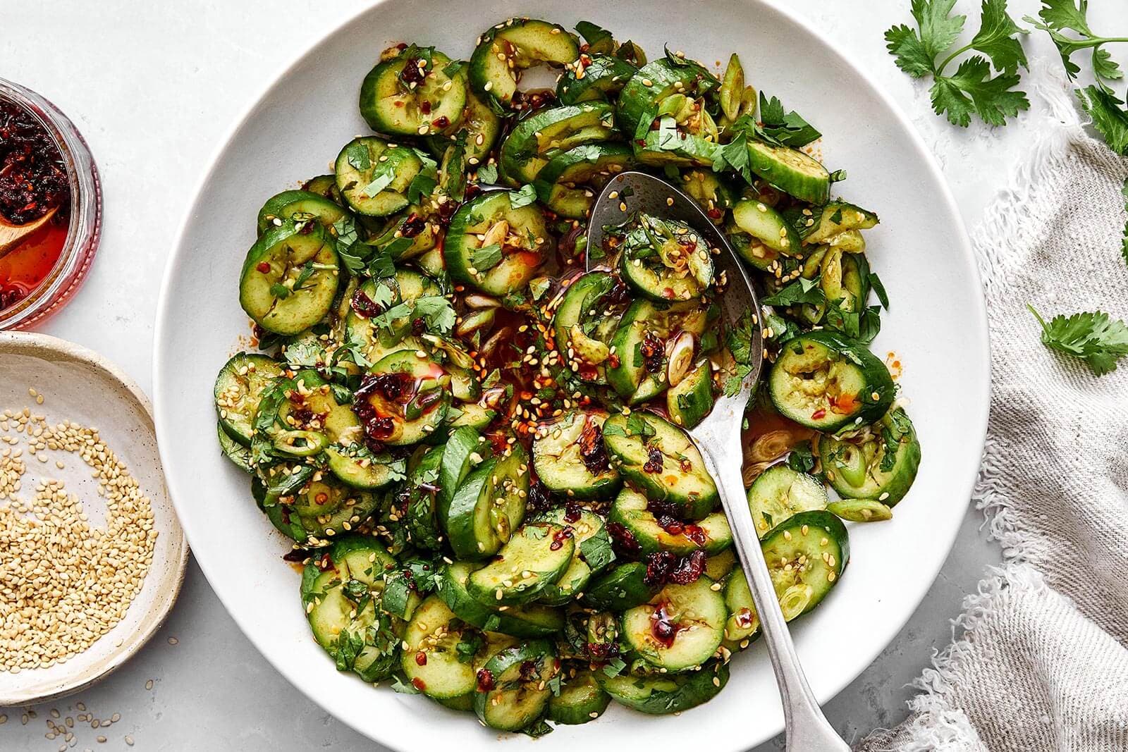 Asian Cucumber Salad (Smashed Cucumber Salad)