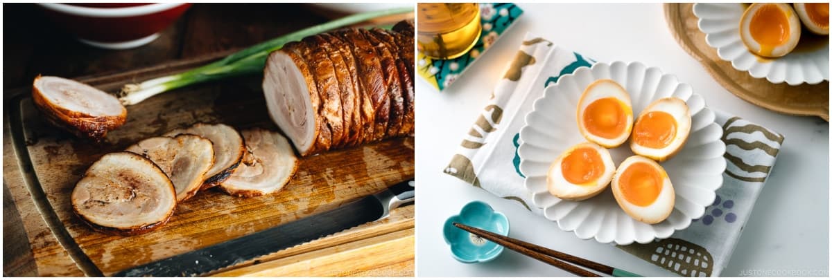 Prepare the ramen toppings ahead of time. Make my Ramen Eggs and Homemade Chashu a day in advance, so they’re ready to serve with your piping-hot ramen.