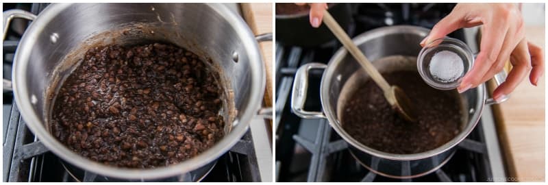 Mix well, stirring constantly. Then, add ½ tsp Diamond Crystal kosher salt and stir.