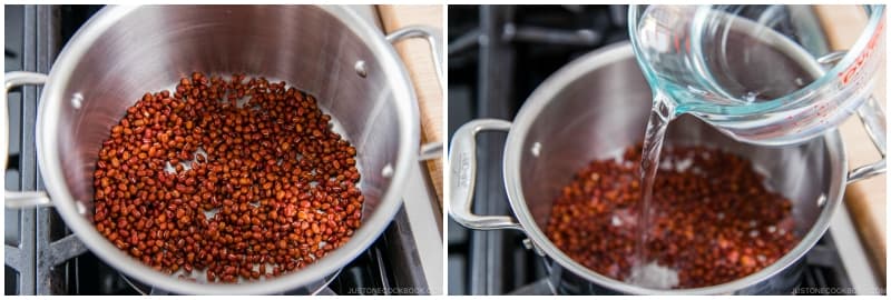 Transfer the beans to a large pot and enough water to cover them by 1–2 inches.