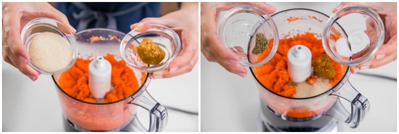 Add 1½ Tbsp sugar, 1 Tbsp miso, ¼ tsp Diamond Crystal kosher salt, and freshly ground black pepper to the vegetable purée.
