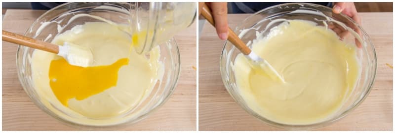Add the rest of the egg and blend well.