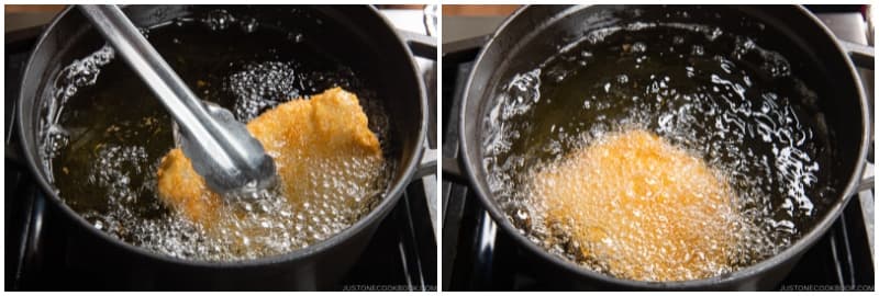 After a minute, flip the pork and cook the other side for 1 minute.