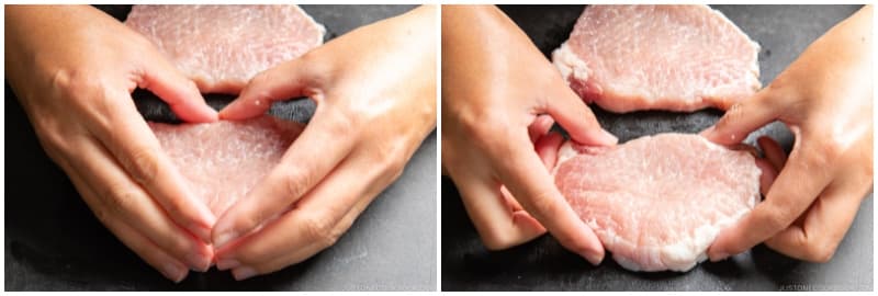 Mold the cutlet back into its original shape with your hands.