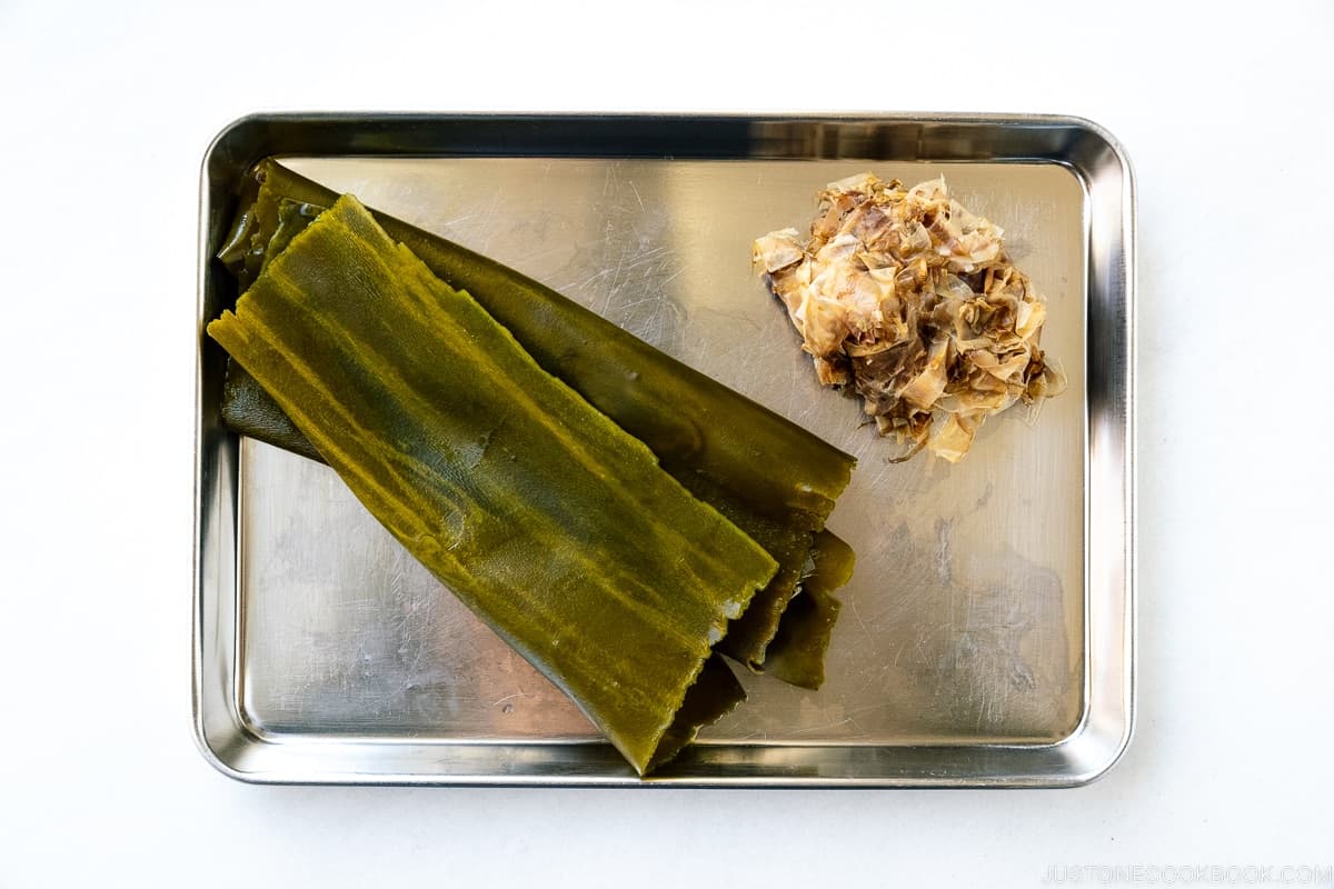Save the spent kombu and katsuobushi in an airtight container and store it in the refrigerator for a week or in the freezer for up to a month.