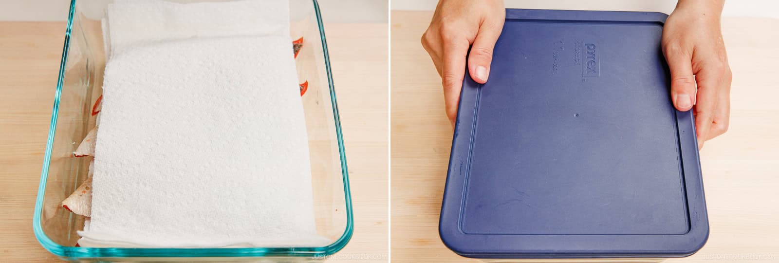 Lay a final sheet of paper towel on top. Cover and refrigerate for 2 days.