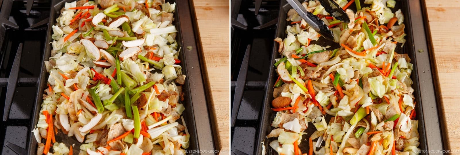 Add the green onions and cook for 1 minute until they start to wilt.