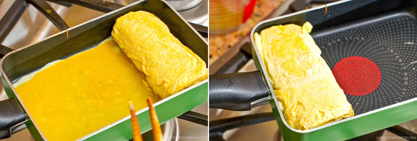 On the final round, brown the omelette lightly on each side, if desired.