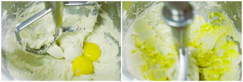 Add 2 large egg yolks and mix well until combined.