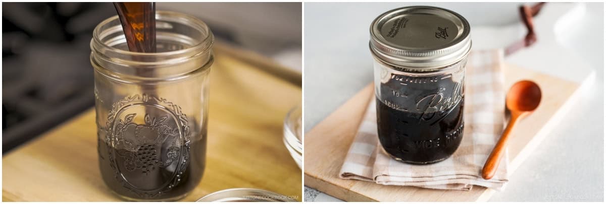 Pour the sauce into a sterilized jar and leave uncovered to cool. The sauce will thicken as it cools.